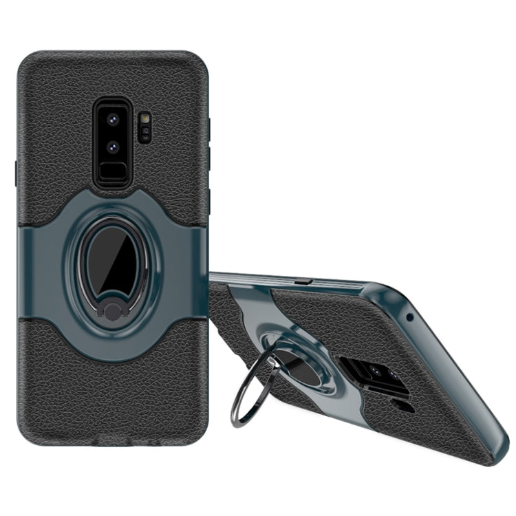 Dropproof Full Coverage Protective Case Cover for Galaxy S9+, with Magnetic Rotatable Ring Holder