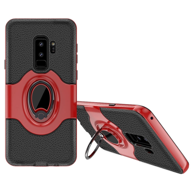 Dropproof Full Coverage Protective Case Cover for Galaxy S9+, with Magnetic Rotatable Ring Holder