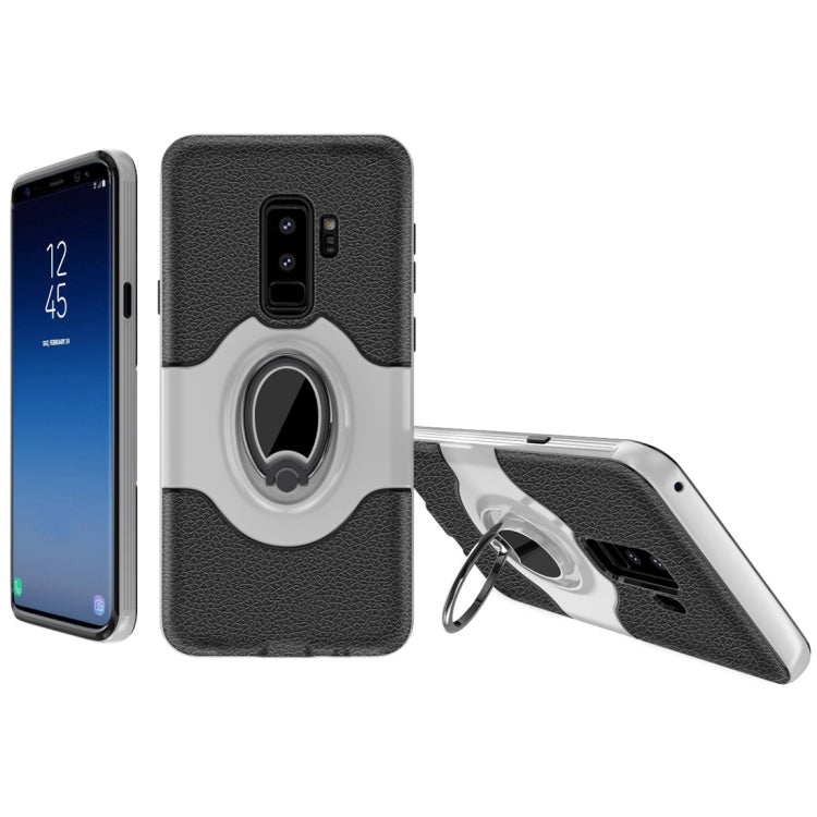 Dropproof Full Coverage Protective Case Cover for Galaxy S9+, with Magnetic Rotatable Ring Holder
