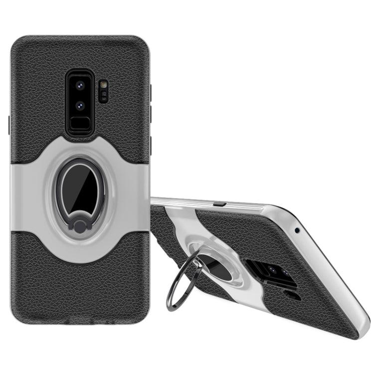 Dropproof Full Coverage Protective Case Cover for Galaxy S9+, with Magnetic Rotatable Ring Holder
