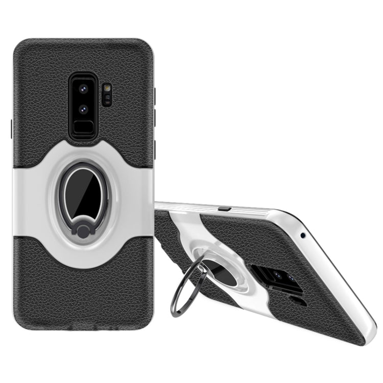 Dropproof Full Coverage Protective Case Cover for Galaxy S9+, with Magnetic Rotatable Ring Holder