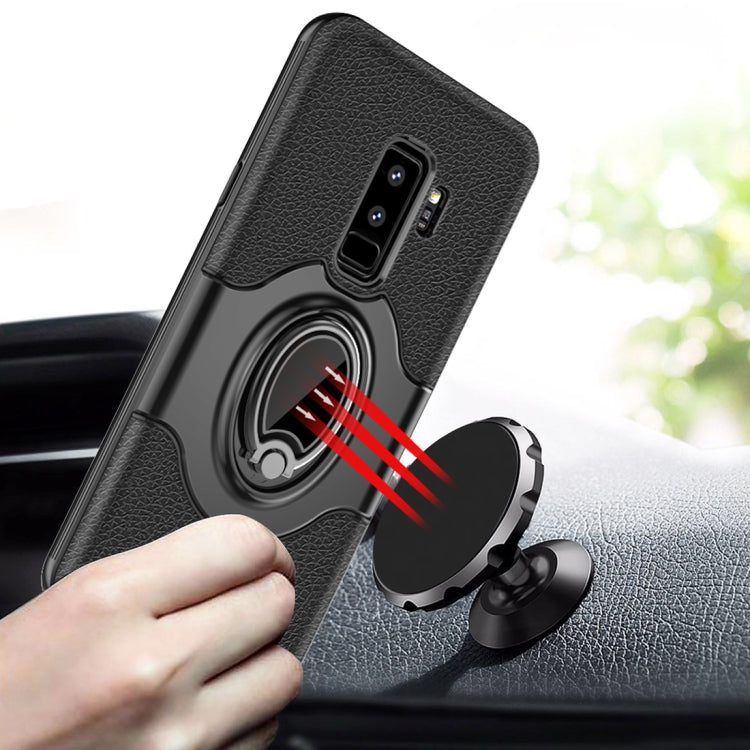 Dropproof Full Coverage Protective Case Cover for Galaxy S9+, with Magnetic Rotatable Ring Holder