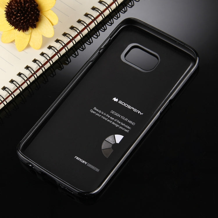 GOOSPERY JELLY CASE for Galaxy S7 Edge TPU Glitter Powder Drop-proof Protective Back Cover Case