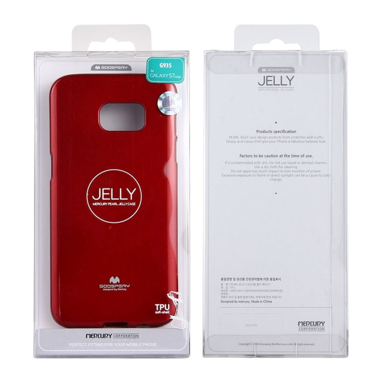 GOOSPERY JELLY CASE for Galaxy S7 Edge TPU Glitter Powder Drop-proof Protective Back Cover Case