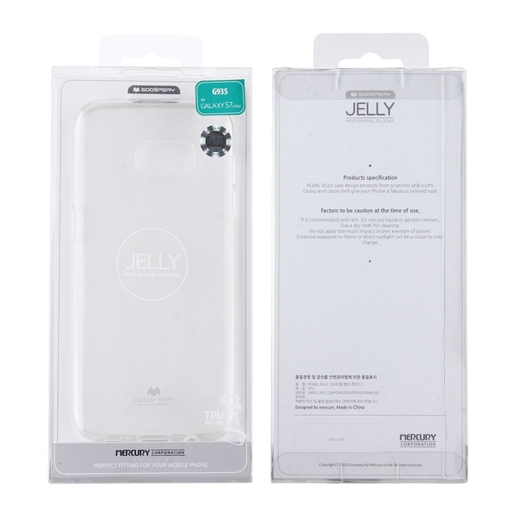 GOOSPERY JELLY CASE for Galaxy S7 Edge TPU Glitter Powder Drop-proof Protective Back Cover Case