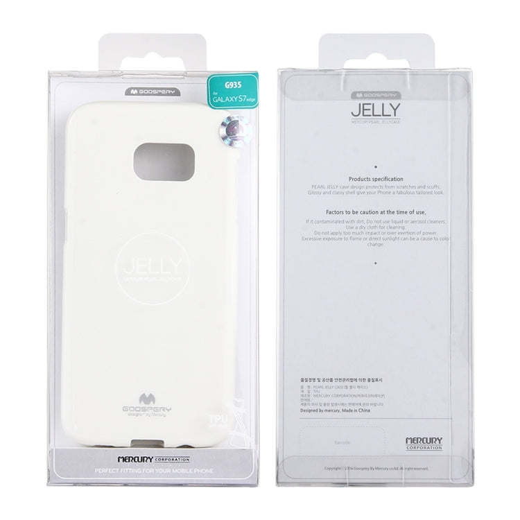 GOOSPERY JELLY CASE for Galaxy S7 Edge TPU Glitter Powder Drop-proof Protective Back Cover Case