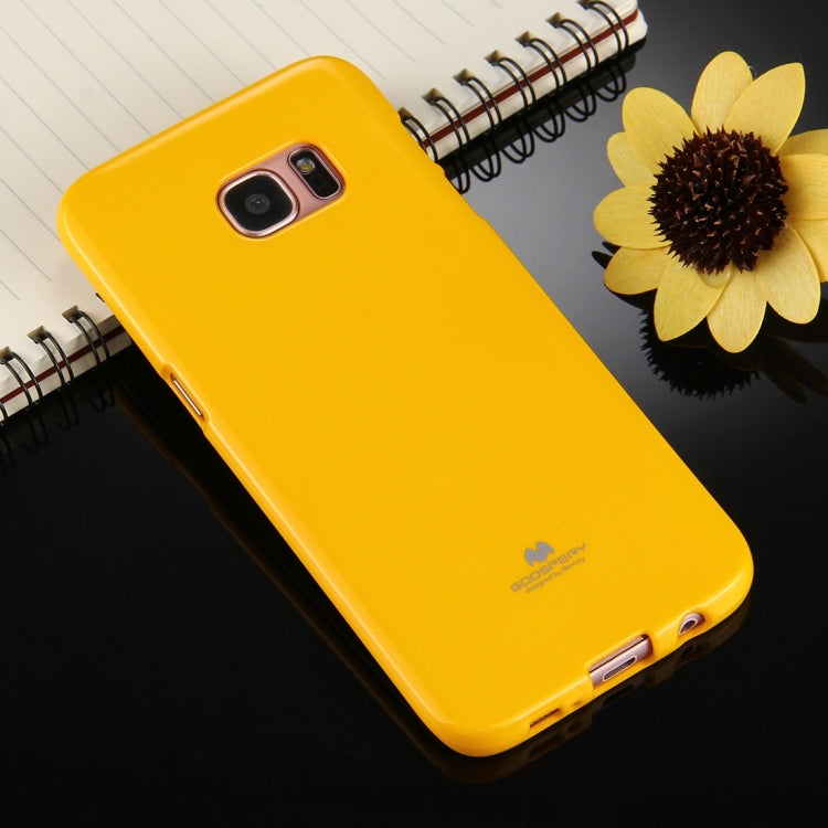 GOOSPERY JELLY CASE for Galaxy S7 Edge TPU Glitter Powder Drop-proof Protective Back Cover Case