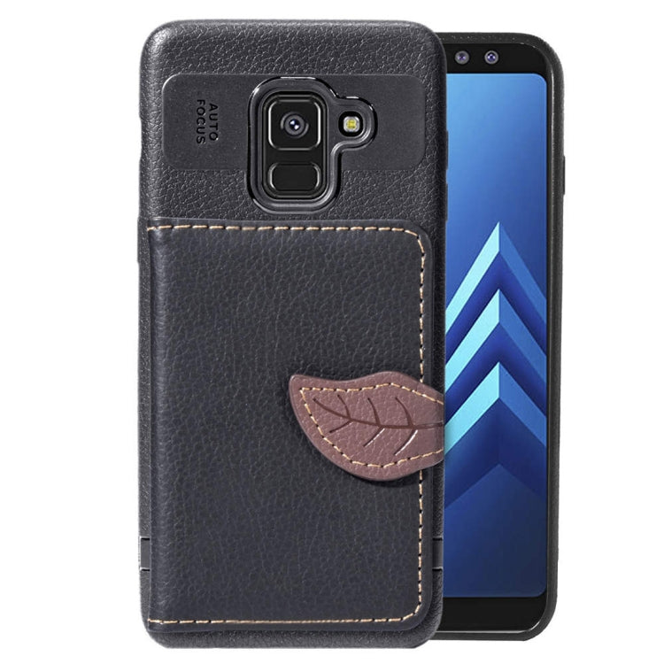 Leaf Style Magnetic Leather Case for Galaxy A8 (2018), with Holder & Card Slots & Wallet & Photo Frame