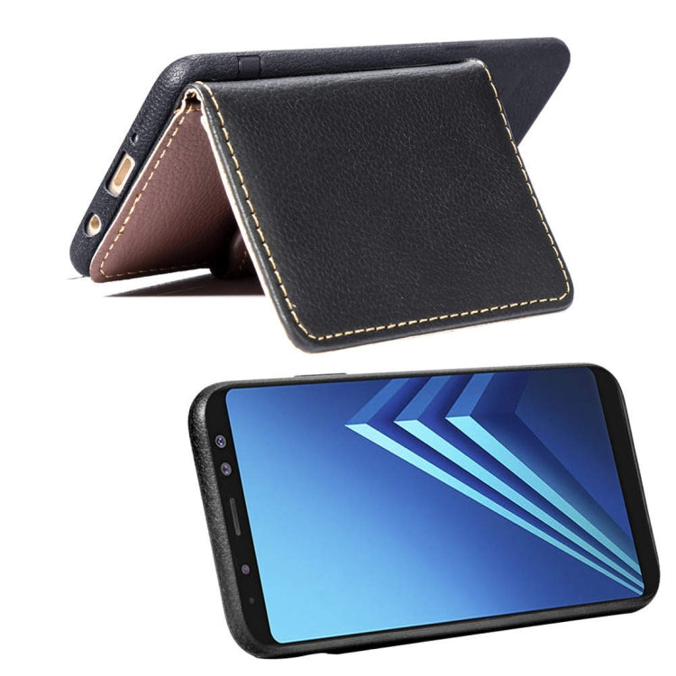 Leaf Style Magnetic Leather Case for Galaxy A8 (2018), with Holder & Card Slots & Wallet & Photo Frame