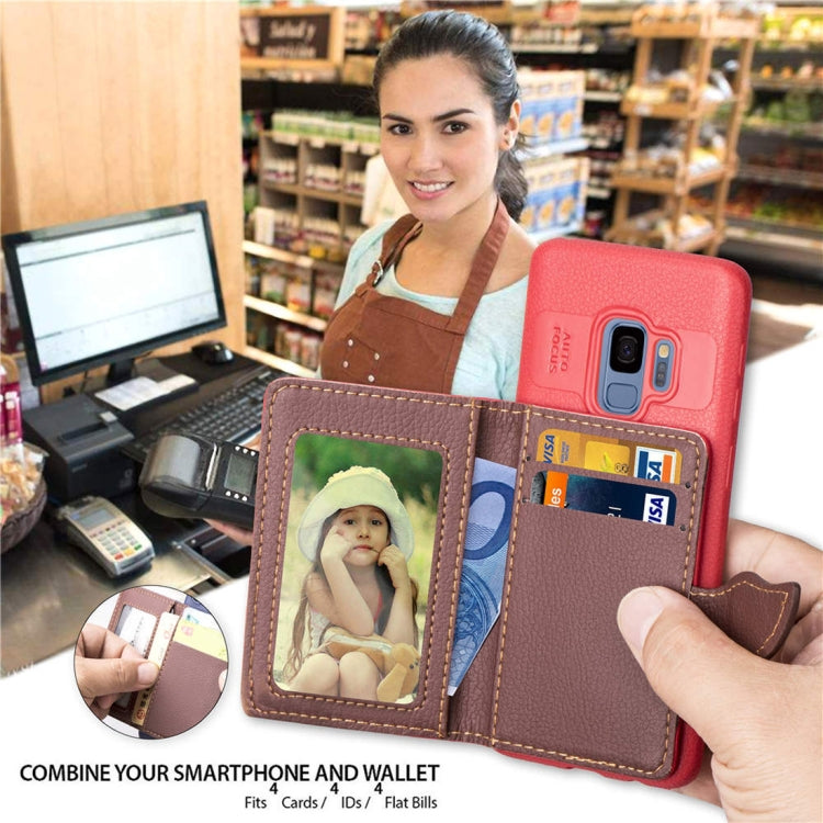 Leaf Style Magnetic Leather Case for Galaxy A8 (2018), with Holder & Card Slots & Wallet & Photo Frame