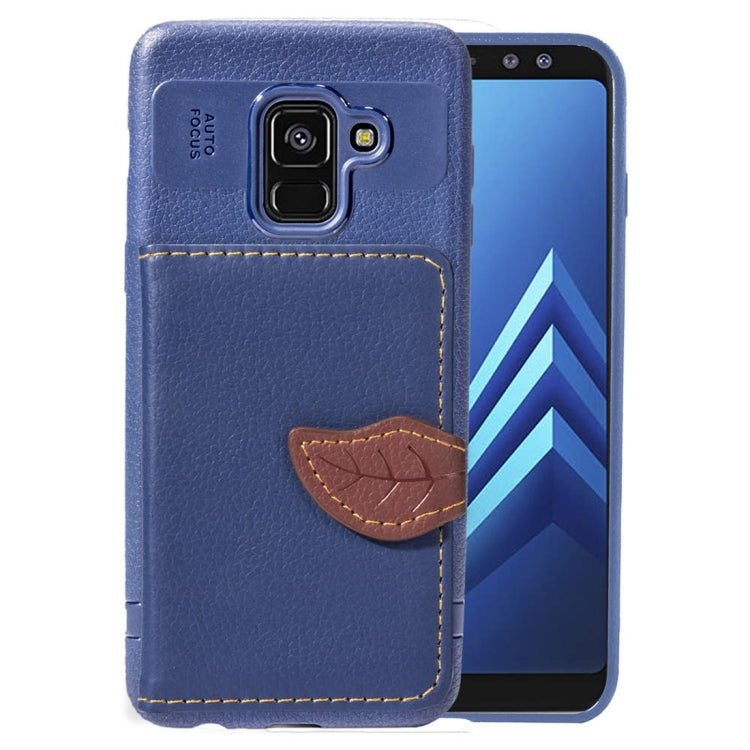 Leaf Style Magnetic Leather Case for Galaxy A8 (2018), with Holder & Card Slots & Wallet & Photo Frame