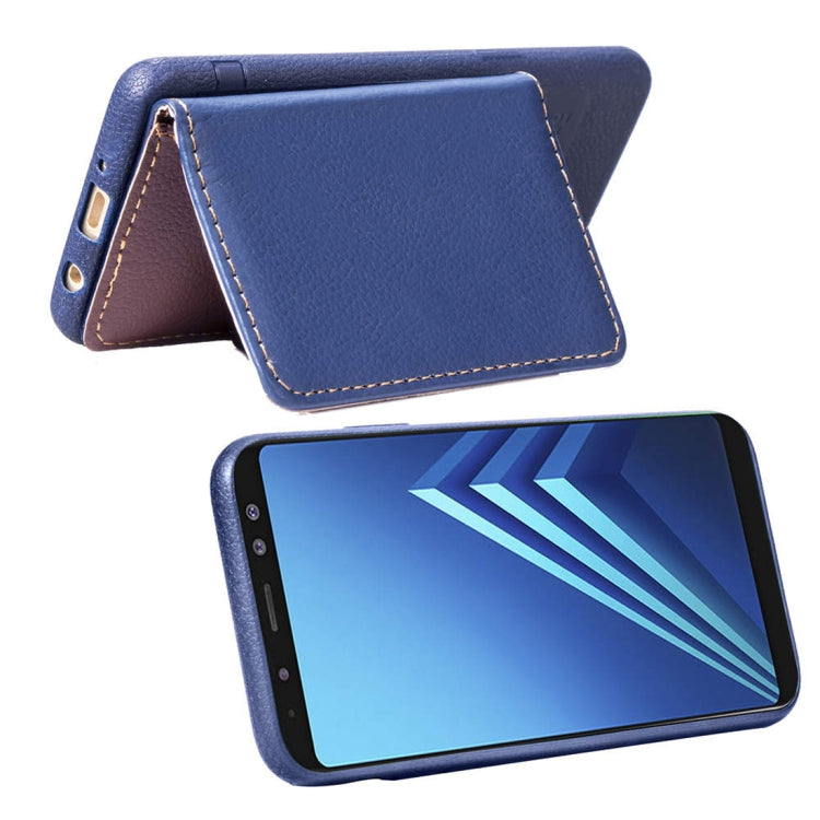 Leaf Style Magnetic Leather Case for Galaxy A8 (2018), with Holder & Card Slots & Wallet & Photo Frame
