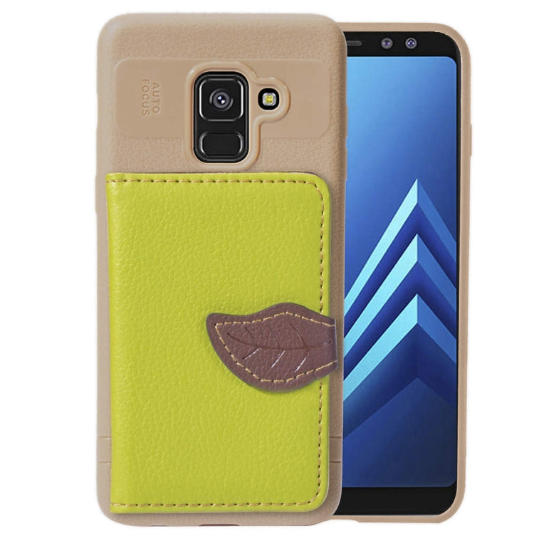 Leaf Style Magnetic Leather Case for Galaxy A8 (2018), with Holder & Card Slots & Wallet & Photo Frame
