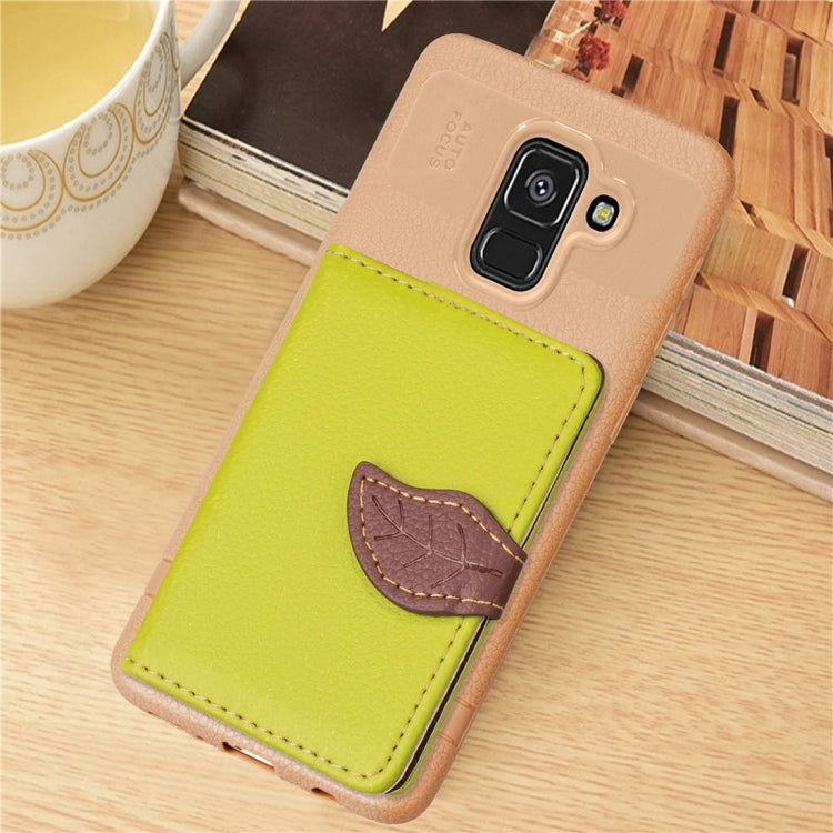 Leaf Style Magnetic Leather Case for Galaxy A8 (2018), with Holder & Card Slots & Wallet & Photo Frame