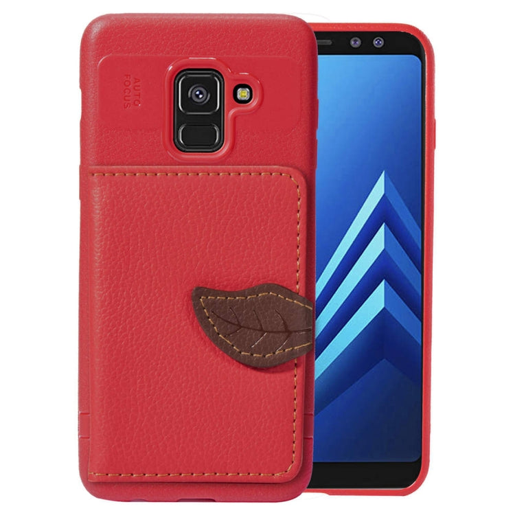 Leaf Style Magnetic Leather Case for Galaxy A8 (2018), with Holder & Card Slots & Wallet & Photo Frame