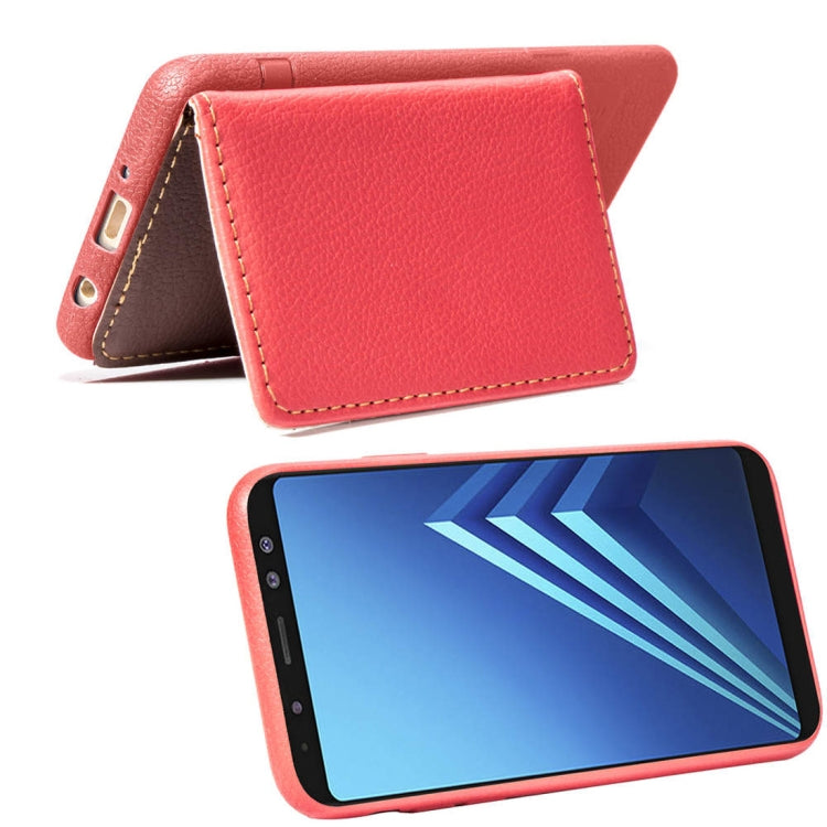 Leaf Style Magnetic Leather Case for Galaxy A8 (2018), with Holder & Card Slots & Wallet & Photo Frame