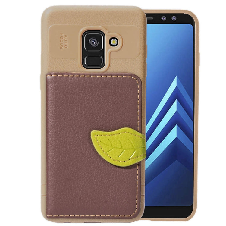 Leaf Style Magnetic Leather Case for Galaxy A8 (2018), with Holder & Card Slots & Wallet & Photo Frame