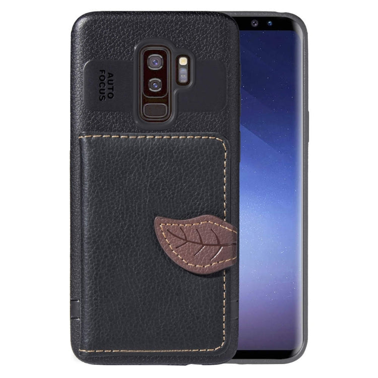 Leaf Style Magnetic Leather Case for Galaxy S9+, with Holder & Card Slots & Wallet & Photo Frame