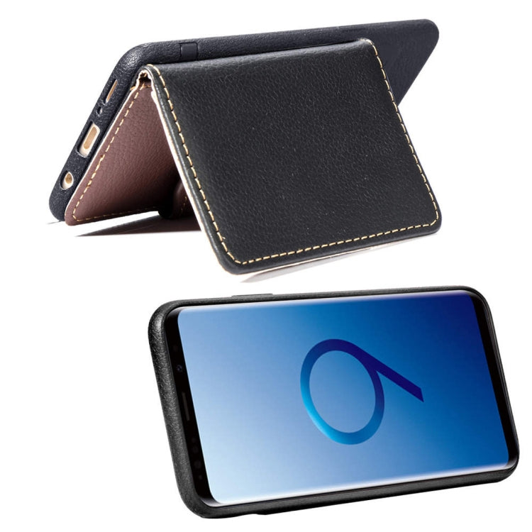 Leaf Style Magnetic Leather Case for Galaxy S9+, with Holder & Card Slots & Wallet & Photo Frame