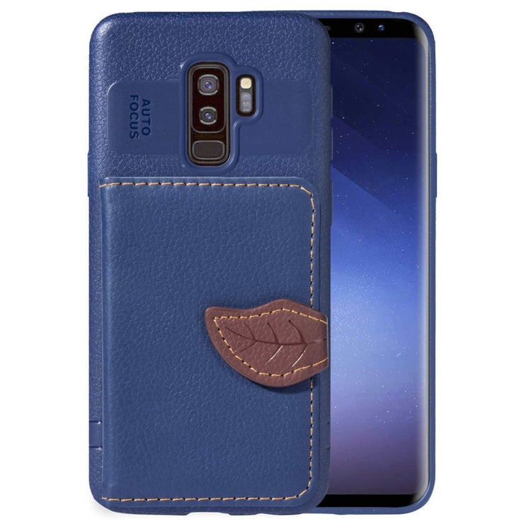 Leaf Style Magnetic Leather Case for Galaxy S9+, with Holder & Card Slots & Wallet & Photo Frame