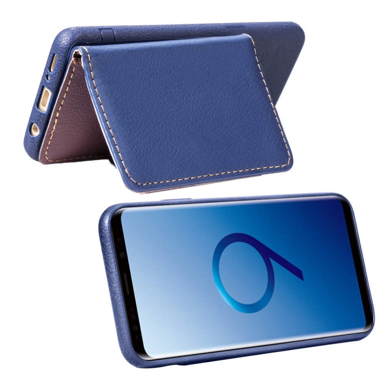 Leaf Style Magnetic Leather Case for Galaxy S9+, with Holder & Card Slots & Wallet & Photo Frame