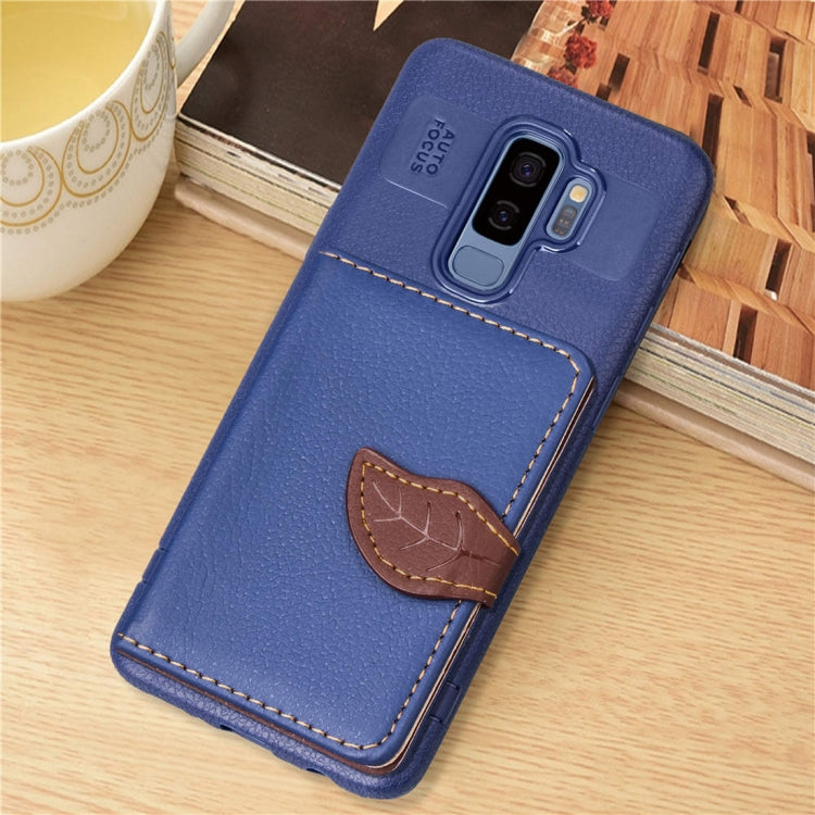 Leaf Style Magnetic Leather Case for Galaxy S9+, with Holder & Card Slots & Wallet & Photo Frame