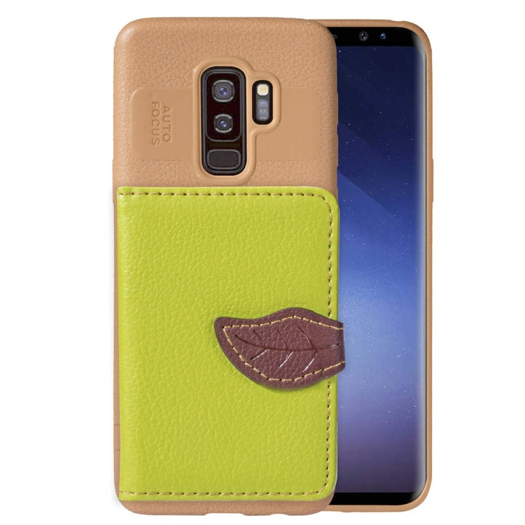 Leaf Style Magnetic Leather Case for Galaxy S9+, with Holder & Card Slots & Wallet & Photo Frame