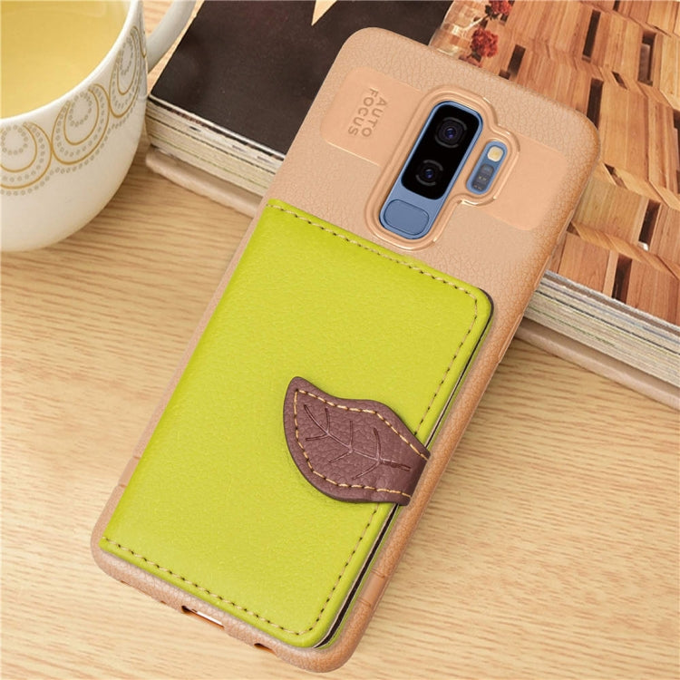 Leaf Style Magnetic Leather Case for Galaxy S9+, with Holder & Card Slots & Wallet & Photo Frame