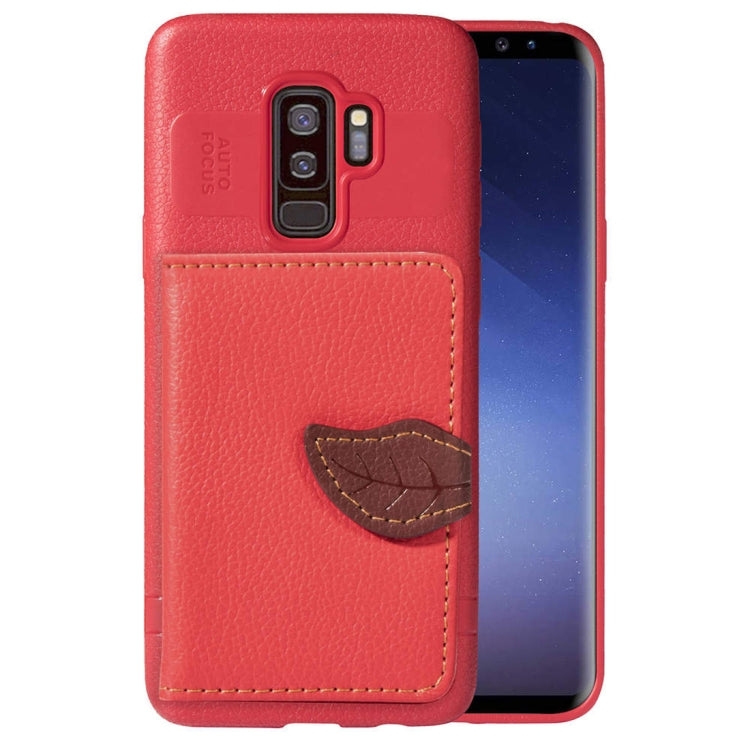 Leaf Style Magnetic Leather Case for Galaxy S9+, with Holder & Card Slots & Wallet & Photo Frame