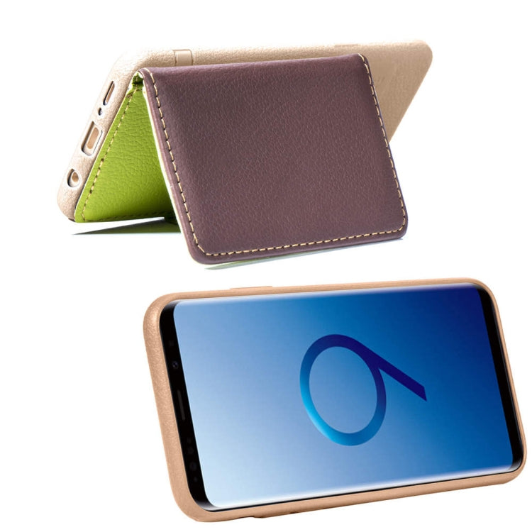 Leaf Style Magnetic Leather Case for Galaxy S9+, with Holder & Card Slots & Wallet & Photo Frame