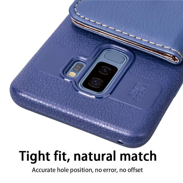 Leaf Style Magnetic Leather Case for Galaxy S9+, with Holder & Card Slots & Wallet & Photo Frame
