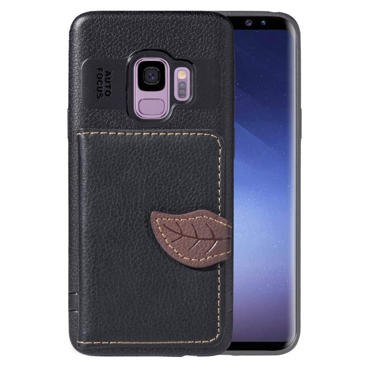 Leaf Style Magnetic Leather Case for Galaxy S9, with Holder & Card Slots & Wallet & Photo Frame