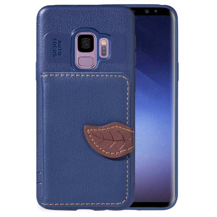 Leaf Style Magnetic Leather Case for Galaxy S9, with Holder & Card Slots & Wallet & Photo Frame
