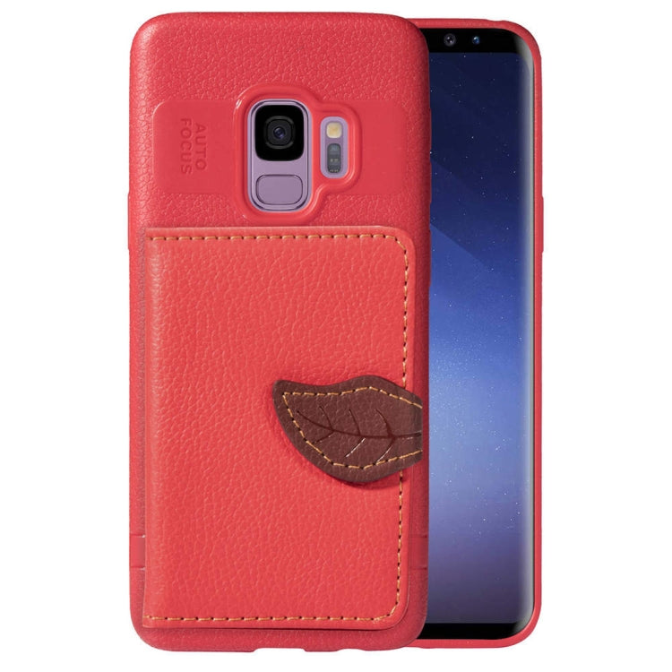 Leaf Style Magnetic Leather Case for Galaxy S9, with Holder & Card Slots & Wallet & Photo Frame