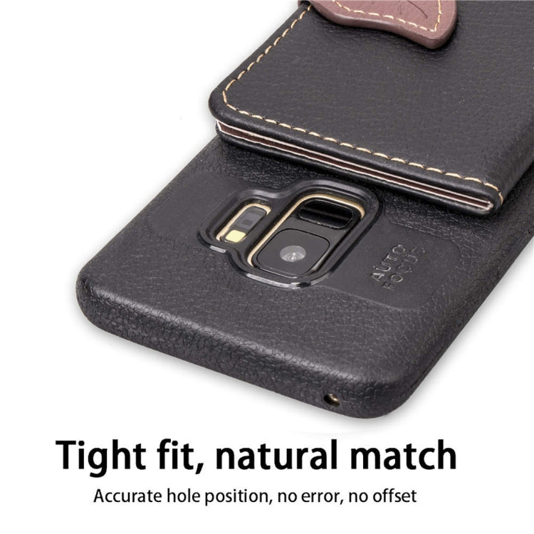 Leaf Style Magnetic Leather Case for Galaxy S9, with Holder & Card Slots & Wallet & Photo Frame