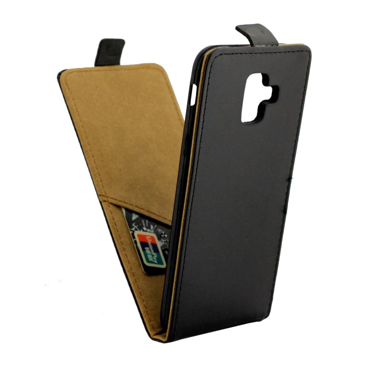 Business Style Vertical Flip TPU Leather Case  for Galaxy A6 (2018)  , with Card Slot (Black)