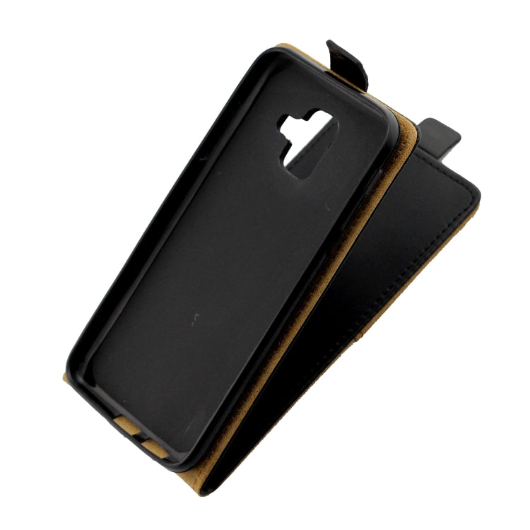 Business Style Vertical Flip TPU Leather Case  for Galaxy A6 (2018)  , with Card Slot (Black)