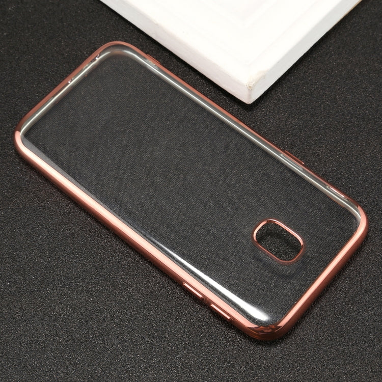 For Galaxy J3 (2017) ( EU Version) Electroplating Side TPU Protective Back Cover Case