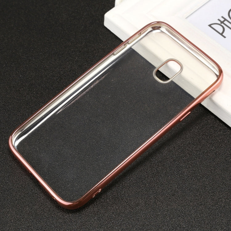 For Galaxy J7 (2017) ( EU Version) Electroplating Side TPU Protective Back Cover Case
