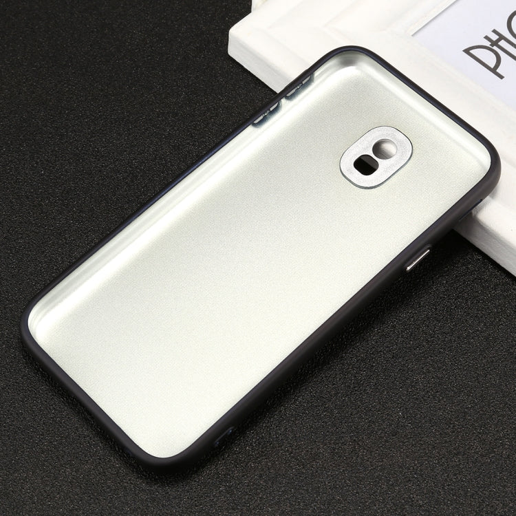 For Galaxy J3 (2017) ( EU Version) TPU Metal Button Protective Back Cover Case