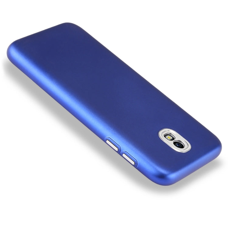 For Galaxy J3 (2017) ( EU Version) TPU Metal Button Protective Back Cover Case
