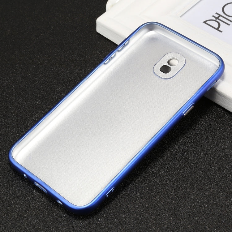For Galaxy J3 (2017) ( EU Version) TPU Metal Button Protective Back Cover Case