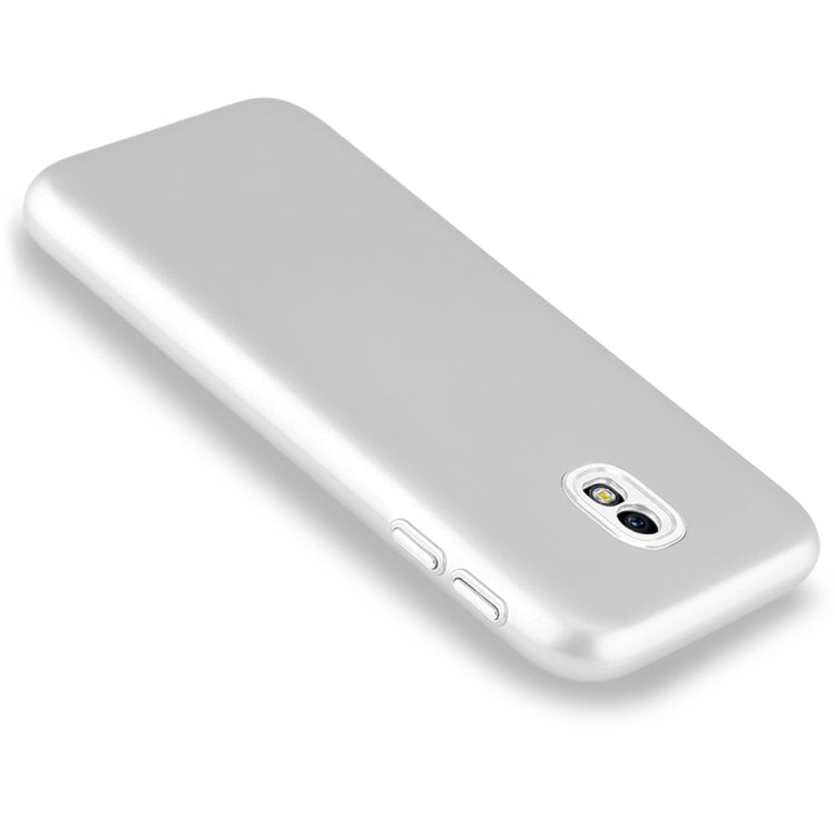 For Galaxy J3 (2017) ( EU Version) TPU Metal Button Protective Back Cover Case