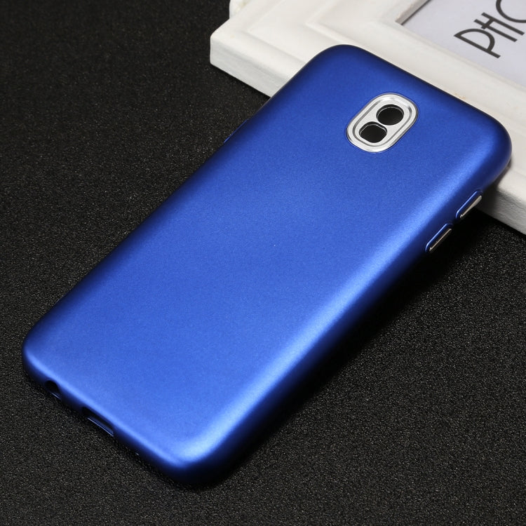 For Galaxy J5 (2017) ( EU Version) TPU Metal Button Protective Back Cover Case