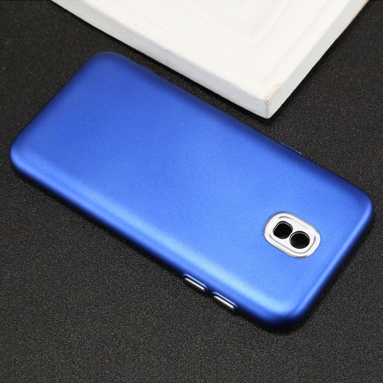 For Galaxy J5 (2017) ( EU Version) TPU Metal Button Protective Back Cover Case