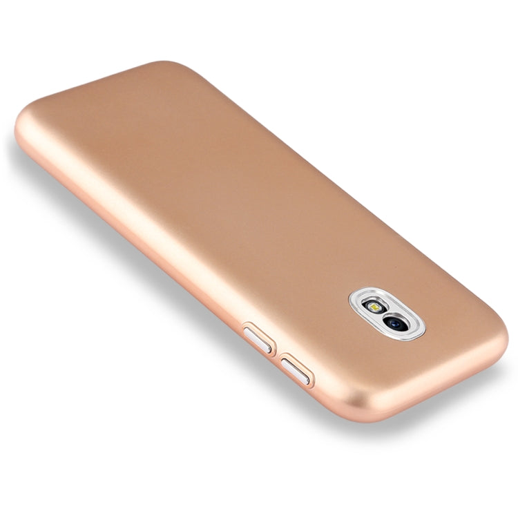 For Galaxy J7 (2017) ( EU Version) TPU Metal Button Protective Back Cover Case