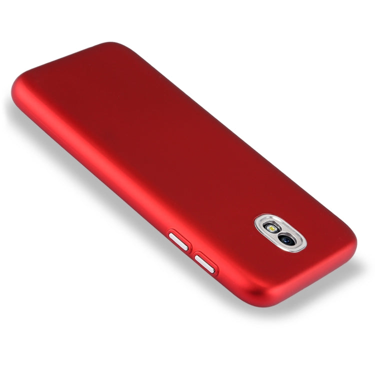 For Galaxy J7 (2017) ( EU Version) TPU Metal Button Protective Back Cover Case