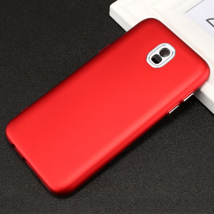 For Galaxy J7 (2017) ( EU Version) TPU Metal Button Protective Back Cover Case