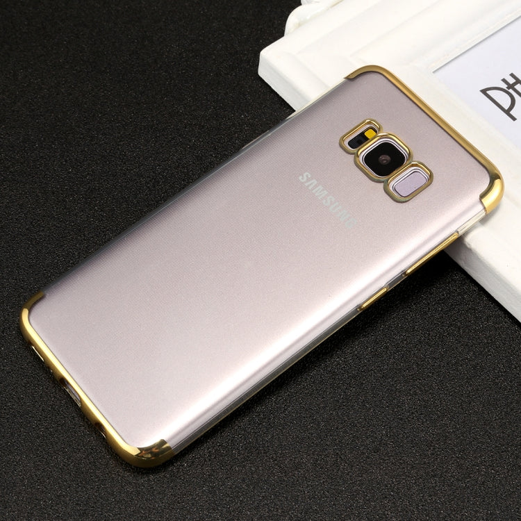 For Galaxy S8 Three Sections Electroplating Side TPU Protective Back Cover Case