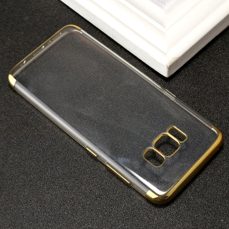 For Galaxy S8 Three Sections Electroplating Side TPU Protective Back Cover Case